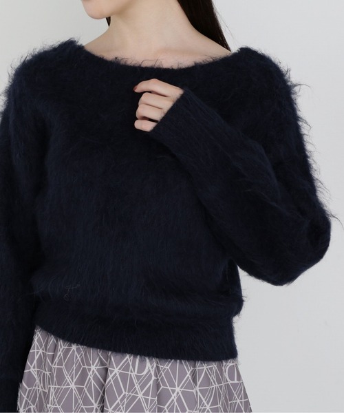 PROPORTION BODY DRESSING（プロポーションボディドレッシング）の「バックレースブラッシュニット / 1213270040（ニット/セーター・レディース・ネイビー/ホワイト系その他/グレー・FREE）」の10枚目の写真