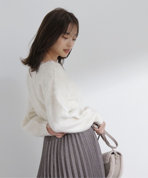 PROPORTION BODY DRESSING（プロポーションボディドレッシング）の「バックレースブラッシュニット / 1213270040（ニット/セーター・レディース・ネイビー/ホワイト系その他/グレー・FREE）」の13枚目の写真