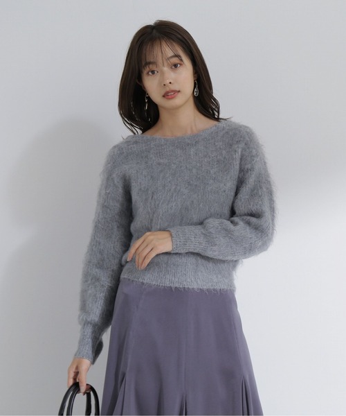 PROPORTION BODY DRESSING（プロポーションボディドレッシング）の「バックレースブラッシュニット / 1213270040（ニット/セーター・レディース・ネイビー/ホワイト系その他/グレー・FREE）」の17枚目の写真