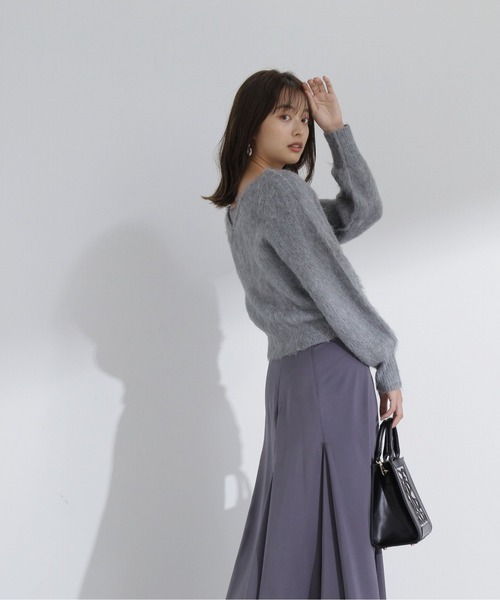PROPORTION BODY DRESSING（プロポーションボディドレッシング）の「バックレースブラッシュニット / 1213270040（ニット/セーター・レディース・ネイビー/ホワイト系その他/グレー・FREE）」の19枚目の写真