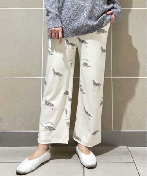 gelato pique（ジェラートピケ）の「ハスキー柄ロングパンツ