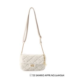 ◆【ハローキティ】キルトフラップフェイクファーショルダー