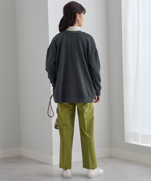BELLUNA PLUS(ベルーナ)の「裏ファー素材前ボタンデザインカーディガン(Tシャツ/カットソー・レディース・レッド/グリーン/イエロー/チャコール・MEDIUM/LARGE/X-LARGE)」の8枚目の写真