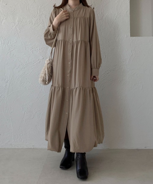 apres jour clair(アプレジュールクレア)の「【apres jour clair】バルーンティアードワンピ【ZOZOTOWN限定アイテム】(ワンピース・レディース・オフホワイト/グレイッシュベージュ/ブラック・フリー/X-LARGE)」の16枚目の写真