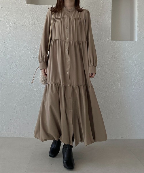 apres jour clair(アプレジュールクレア)の「【apres jour clair】バルーンティアードワンピ【ZOZOTOWN限定アイテム】(ワンピース・レディース・オフホワイト/グレイッシュベージュ/ブラック・フリー/X-LARGE)」の19枚目の写真