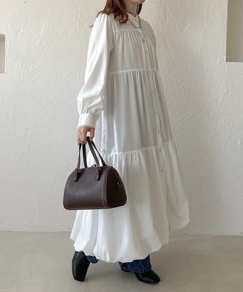 apres jour clair(アプレジュールクレア)の「【apres jour clair】バルーンティアードワンピ【ZOZOTOWN限定アイテム】(ワンピース・レディース・オフホワイト/グレイッシュベージュ/ブラック・フリー/X-LARGE)」の10枚目の写真