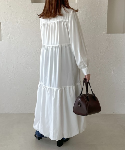 apres jour clair(アプレジュールクレア)の「【apres jour clair】バルーンティアードワンピ【ZOZOTOWN限定アイテム】(ワンピース・レディース・オフホワイト/グレイッシュベージュ/ブラック・フリー/X-LARGE)」の11枚目の写真