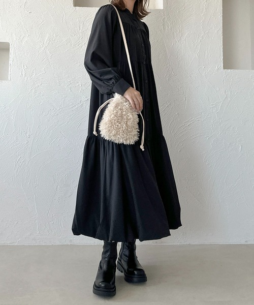 apres jour clair(アプレジュールクレア)の「【apres jour clair】バルーンティアードワンピ【ZOZOTOWN限定アイテム】(ワンピース・レディース・オフホワイト/グレイッシュベージュ/ブラック・フリー/X-LARGE)」の13枚目の写真