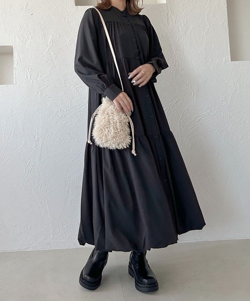 apres jour clair(アプレジュールクレア)の「【apres jour clair】バルーンティアードワンピ【ZOZOTOWN限定アイテム】(ワンピース・レディース・オフホワイト/グレイッシュベージュ/ブラック・フリー/X-LARGE)」の15枚目の写真