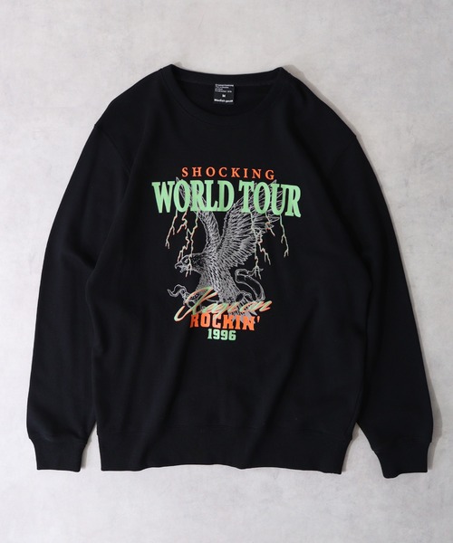 MODISH GAZE(モディシュガゼ)の「MODISH GAZE WORLD TOUR バンド風デザイン 裏毛スウェット(スウェット・メンズ・ホワイト/杢グレー/ブラック・M/L)」の11枚目の写真