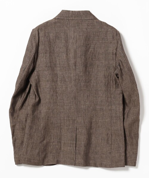 GIANNETTO（ジャンネット）の「GIANNETTO × Brilla per il gusto / 別注 リネン ブラウン ジャケット（テーラードジャケット・メンズ・ダークブラウン・50/48/46/44/52）」の6枚目の写真