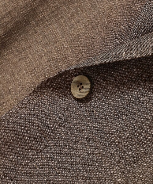 GIANNETTO（ジャンネット）の「GIANNETTO × Brilla per il gusto / 別注 リネン ブラウン ジャケット（テーラードジャケット・メンズ・ダークブラウン・50/48/46/44/52）」の7枚目の写真