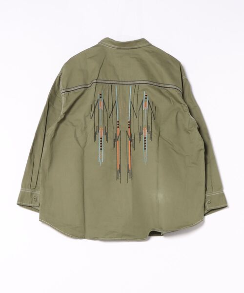 チチカカ（チチカカ）の「綿ツイルチマヨ刺繍シャツ（シャツ/ブラウス・レディース・ベージュ/カーキ・FREE）」の3枚目の写真