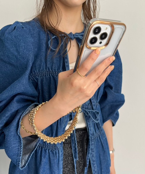 Me%（ミィパーセント）の「【iPhone15対応】メタルフレームiPhoneケース 993282（スマホケース/カバー・レディース・ブラック/イエロー/グレー・FREE）」の14枚目の写真