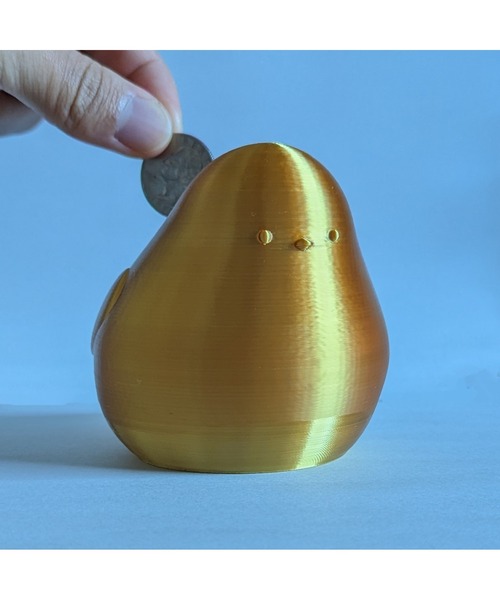 slafactory】幸運を呼ぶ！金のまんまるシマエナガさん貯金箱(MA