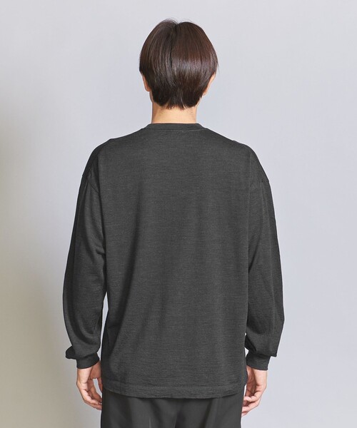 BEAUTY&YOUTH UNITED ARROWS（ビューティーアンドユースユナイテッドアローズ）の「ウォッシャブルウール ロングスリーブ Tシャツ ‐ MADE IN JAPAN ‐（Tシャツ/カットソー・メンズ・ネイビー/ダークグレー・XL/L/M/S）」の13枚目の写真