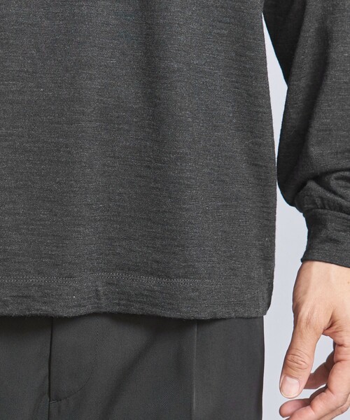 BEAUTY&YOUTH UNITED ARROWS（ビューティーアンドユースユナイテッドアローズ）の「ウォッシャブルウール ロングスリーブ Tシャツ ‐ MADE IN JAPAN ‐（Tシャツ/カットソー・メンズ・ネイビー/ダークグレー・XL/L/M/S）」の16枚目の写真