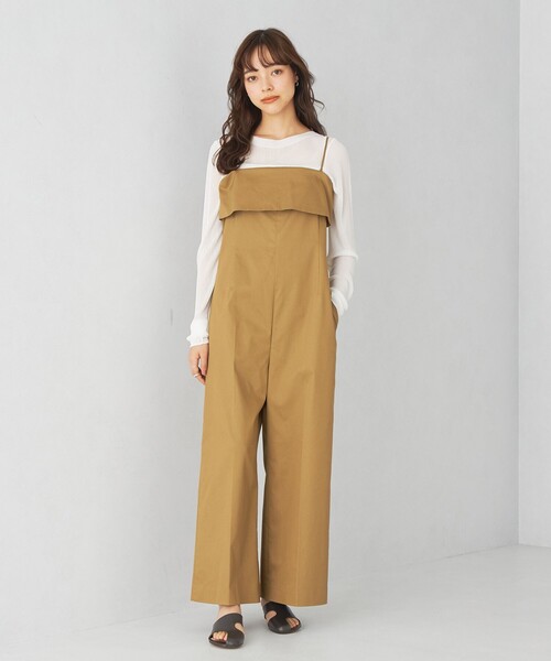 EMMEL REFINES（エメルリファインズ）の「＜EMMEL REFINES＞EM ベア キャミ サロペット（サロペット/オーバーオール・レディース・ベージュ/ブラック・M/S）」の10枚目の写真