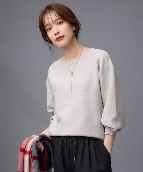 ANY(エニィ)の「【8色展開】ハッピーカラーニット(ニット/セーター・レディース・アイボリー系1/グレー系/スモーキーグリーン系/グレー系1/ライトグレー系/ピンク系/イエロー系/ブルー系・F)」の17枚目の写真