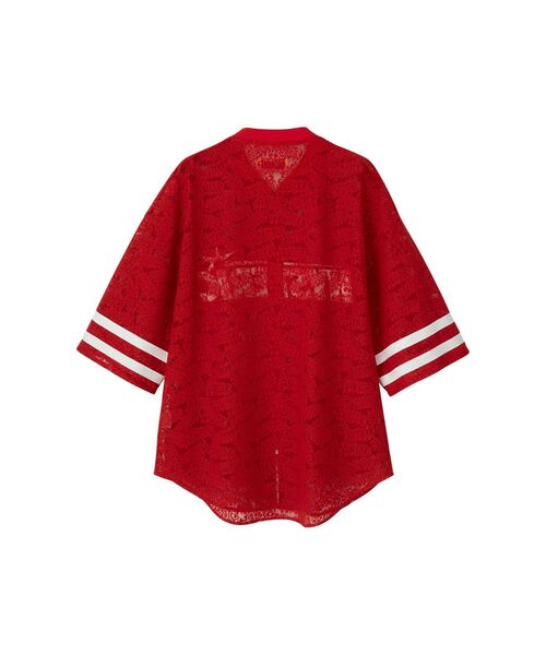 【HYSTERIC GLAMOUR】FLAME LOGO 柄ジャガードZIP UP Tシャツ HYSTERIC GLAMOUR（ヒステリックグラマー）の「FLAME LOGO柄ジャ