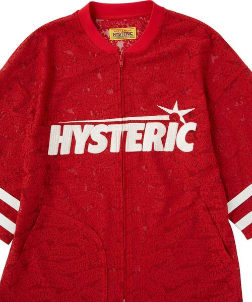 【HYSTERIC GLAMOUR】FLAME LOGO 柄ジャガードZIP UP Tシャツ HYSTERIC GLAMOUR（ヒステリックグラマー）の「FLAME LOGO柄ジャ