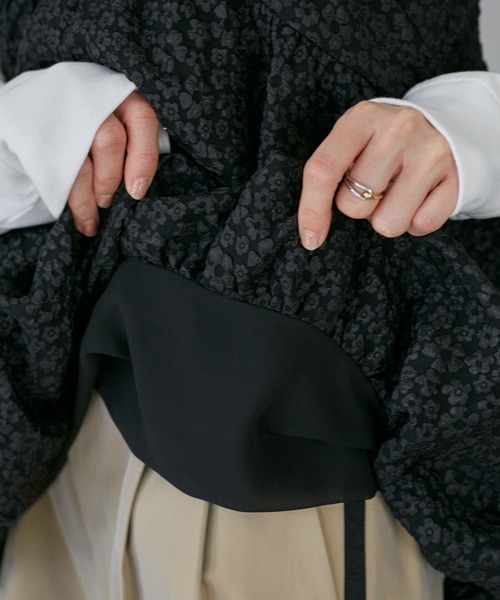 VIS（ビス）の「ジャガードバルーンリボンキャミソール（キャミソール・レディース・ブラック/ライトグリーン・FREE）」の12枚目の写真