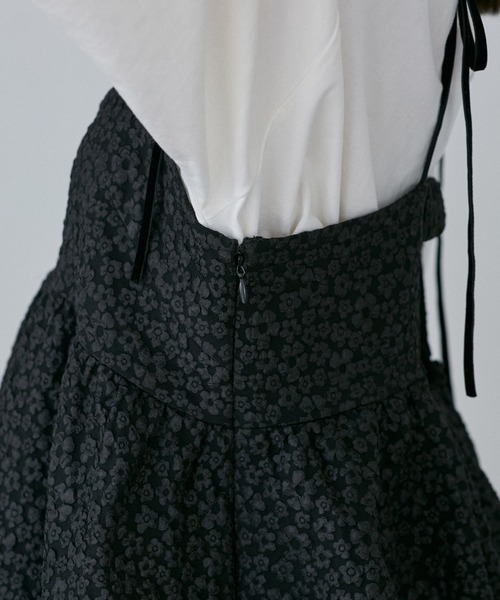 VIS（ビス）の「ジャガードバルーンリボンキャミソール（キャミソール・レディース・ブラック/ライトグリーン・FREE）」の10枚目の写真