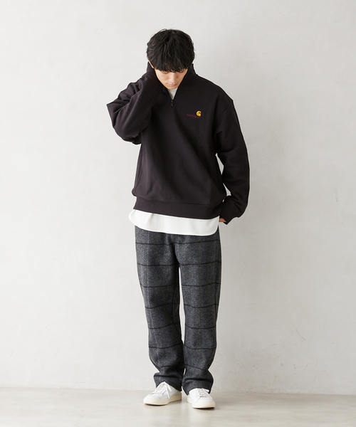 JOURNAL STANDARD relume(ジャーナルスタンダード レリューム)の「ウールボンディング チェックイージーパンツ(その他パンツ・メンズ・ブラック/チャコールグレー/ベージュ・LARGE/MEDIUM)」の8枚目の写真