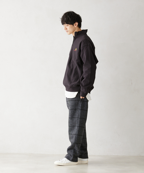 JOURNAL STANDARD relume(ジャーナルスタンダード レリューム)の「ウールボンディング チェックイージーパンツ(その他パンツ・メンズ・ブラック/チャコールグレー/ベージュ・LARGE/MEDIUM)」の9枚目の写真