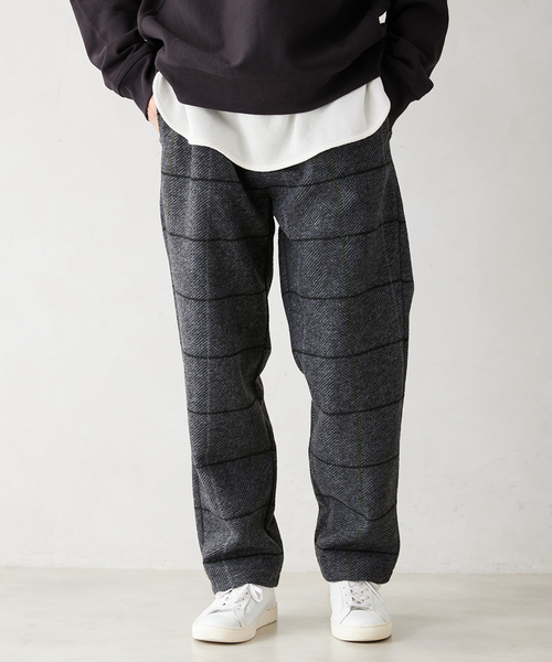 JOURNAL STANDARD relume(ジャーナルスタンダード レリューム)の「ウールボンディング チェックイージーパンツ(その他パンツ・メンズ・ブラック/チャコールグレー/ベージュ・LARGE/MEDIUM)」の13枚目の写真
