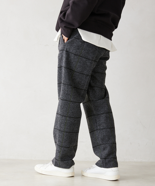 JOURNAL STANDARD relume(ジャーナルスタンダード レリューム)の「ウールボンディング チェックイージーパンツ(その他パンツ・メンズ・ブラック/チャコールグレー/ベージュ・LARGE/MEDIUM)」の14枚目の写真