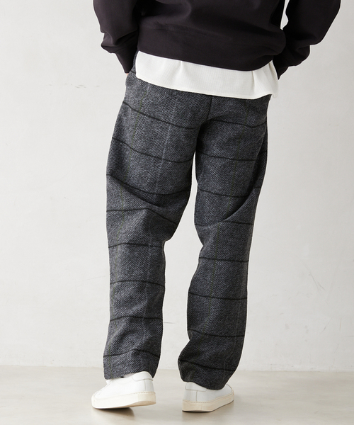 JOURNAL STANDARD relume(ジャーナルスタンダード レリューム)の「ウールボンディング チェックイージーパンツ(その他パンツ・メンズ・ブラック/チャコールグレー/ベージュ・LARGE/MEDIUM)」の15枚目の写真