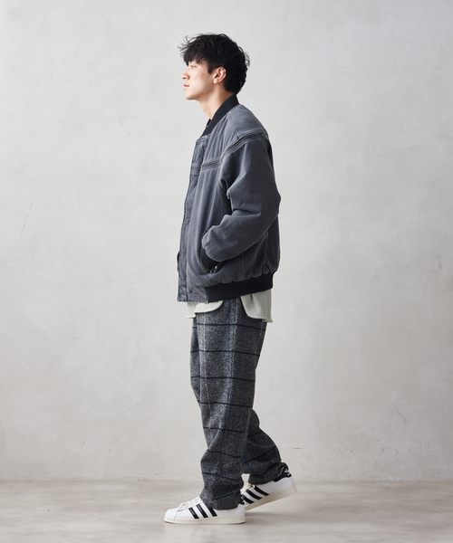 JOURNAL STANDARD relume(ジャーナルスタンダード レリューム)の「ウールボンディング チェックイージーパンツ(その他パンツ・メンズ・ブラック/チャコールグレー/ベージュ・LARGE/MEDIUM)」の17枚目の写真