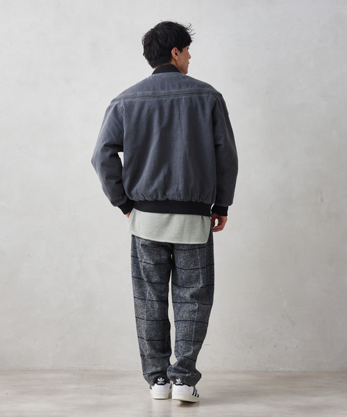 JOURNAL STANDARD relume(ジャーナルスタンダード レリューム)の「ウールボンディング チェックイージーパンツ(その他パンツ・メンズ・ブラック/チャコールグレー/ベージュ・LARGE/MEDIUM)」の19枚目の写真