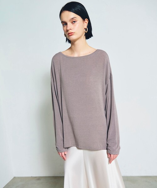 GRACE CONTINENTAL（グレースコンチネンタル）の「ロゴ刺繍カットトップ（Tシャツ/カットソー・レディース・グレー/ホワイト/ブラック・36）」の3枚目の写真