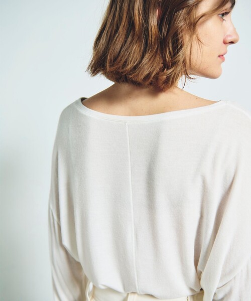 GRACE CONTINENTAL（グレースコンチネンタル）の「ロゴ刺繍カットトップ（Tシャツ/カットソー・レディース・グレー/ホワイト/ブラック・36）」の11枚目の写真