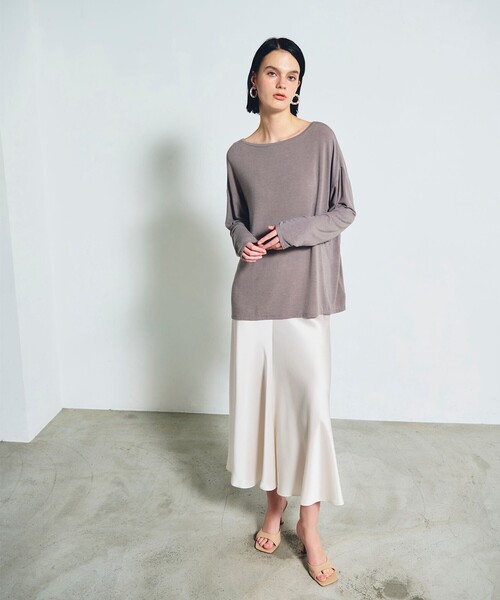 GRACE CONTINENTAL（グレースコンチネンタル）の「ロゴ刺繍カットトップ（Tシャツ/カットソー・レディース・グレー/ホワイト/ブラック・36）」の7枚目の写真