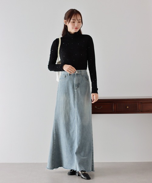 BLUEEAST（ブルーイースト）の「ラメシアートップス（Tシャツ/カットソー・レディース・ベージュ/ホワイト/ブラウン/ブラック・MEDIUM）」の13枚目の写真