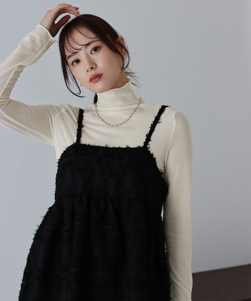 BLUEEAST（ブルーイースト）の「ラメシアートップス（Tシャツ/カットソー・レディース・ベージュ/ホワイト/ブラウン/ブラック・MEDIUM）」の17枚目の写真