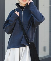 FORK&SPOON | FORK&SPOON　スーピマコットン混反毛ハーフジップスウェット(スウェット)