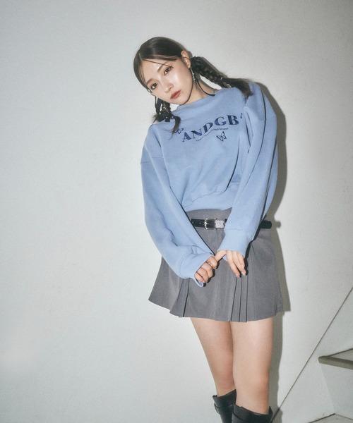 ANDGEEBEE（アンジービー）の「バタフライロゴ裏起毛スウェット（スウェット・レディース・アイボリー/ブルー・FREE）」の10枚目の写真