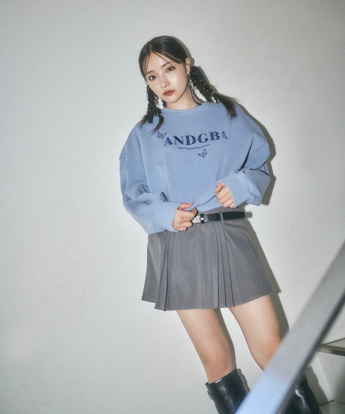 ANDGEEBEE（アンジービー）の「バタフライロゴ裏起毛スウェット（スウェット・レディース・アイボリー/ブルー・FREE）」の12枚目の写真