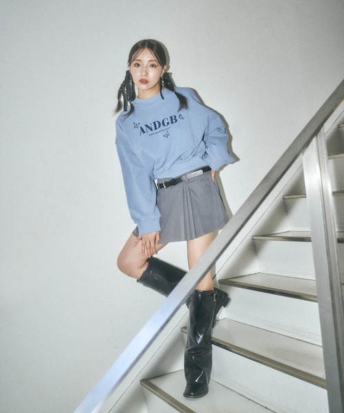 ANDGEEBEE（アンジービー）の「バタフライロゴ裏起毛スウェット（スウェット・レディース・アイボリー/ブルー・FREE）」の14枚目の写真