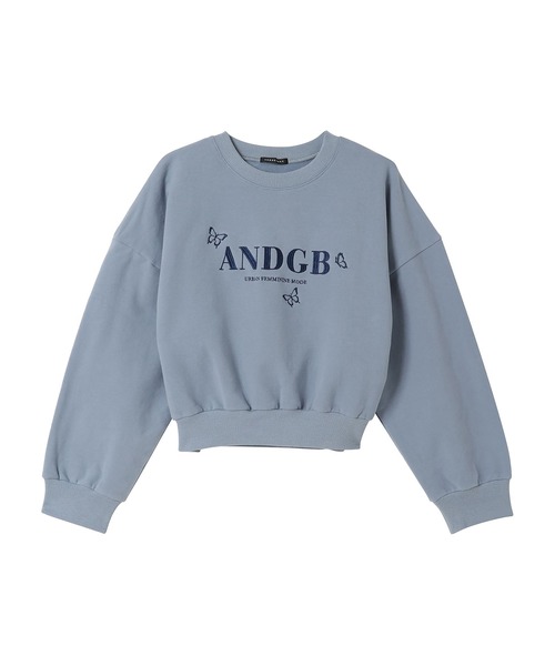 ANDGEEBEE（アンジービー）の「バタフライロゴ裏起毛スウェット（スウェット・レディース・アイボリー/ブルー・FREE）」の15枚目の写真