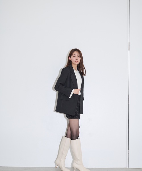 MOCOA'S(モコアズ)の「テーラードジャケット(テーラードジャケット・レディース・グレー/ブラック・SMALL/MEDIUM)」の18枚目の写真