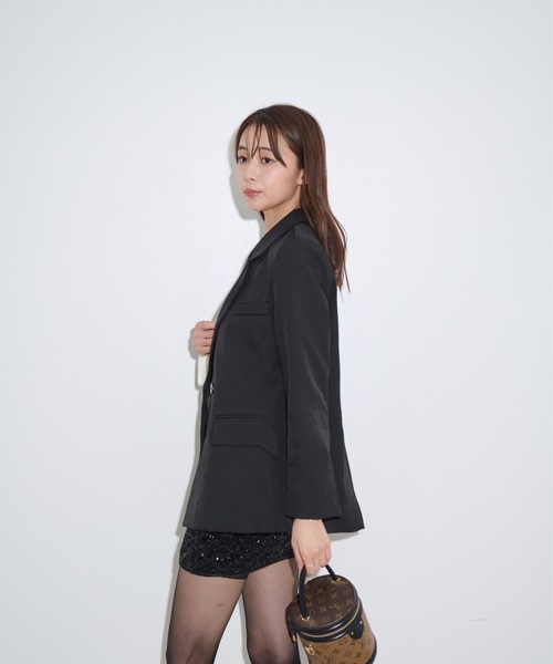 MOCOA'S(モコアズ)の「テーラードジャケット(テーラードジャケット・レディース・グレー/ブラック・SMALL/MEDIUM)」の15枚目の写真