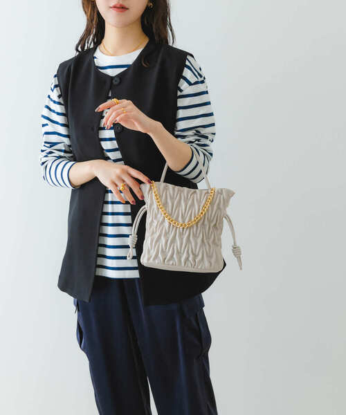 RODE SKO（ロデスコ）の「チェーンドロストバッグ（ハンドバッグ・レディース・イエロー/オフホワイト/ライトブルー・ONE）」の13枚目の写真