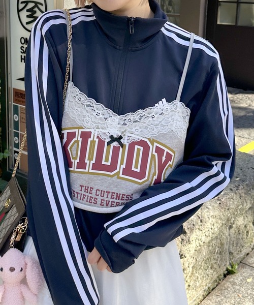 Alley by w closet（アリーバイダブルクローゼット）の「【Alley】プリントレースキャミ（キャミソール・レディース・イエロー/グレー・FREE）」の16枚目の写真