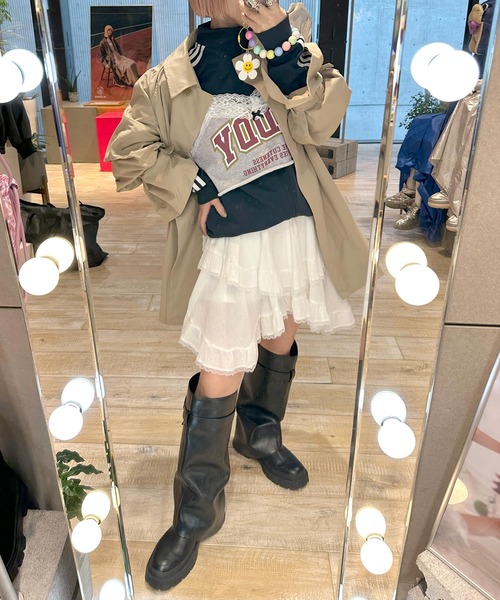 Alley by w closet（アリーバイダブルクローゼット）の「【Alley】プリントレースキャミ（キャミソール・レディース・イエロー/グレー・FREE）」の21枚目の写真