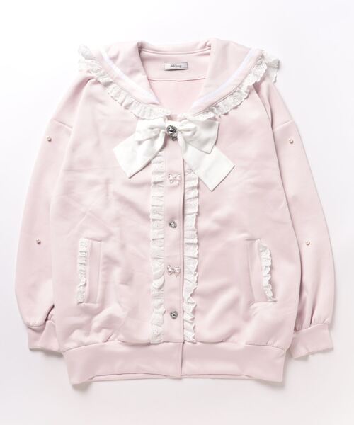 Ank Rouge(アンクルージュ)の「リボンハートパーツセーラーパーカー(パーカー・レディース・ブラック/ホワイト/ピンク・M)」の17枚目の写真
